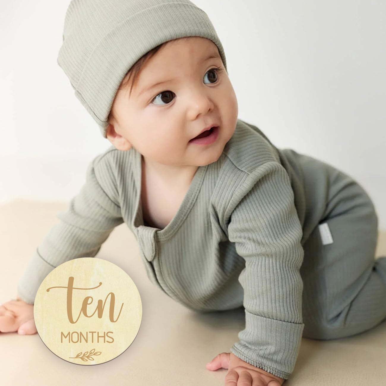 SAGAETR Monthly Milestone Cards - My Holiday Milestone|  Announcement Sign & Celebration Board| Hello World Sign| Milestone Photo Cards|    & Keepsake