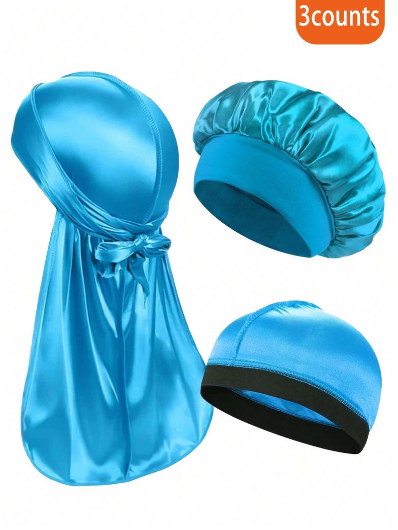 Solid Color Beanie Hat Turban Hat, Casual Comfortable Breathable Durag, Wave Cap for Men & Women, Outdoor Sports Home Daily Pirate Cap Sleeping Cap, Beanie Fitted