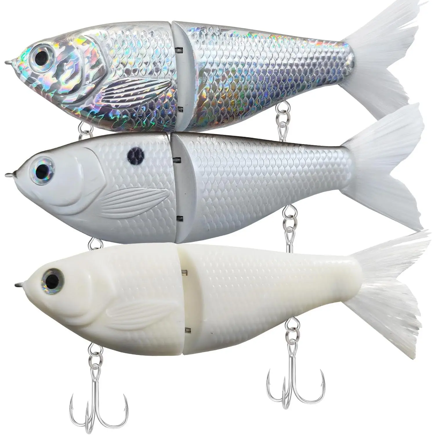 70g Slow Sinking Glide Bait with Fur Tail, Realistic Artificial Fishing Tackle with Gravity Balls for Bass Trout, Increasing Bite Rate, Fiber Strand Tail