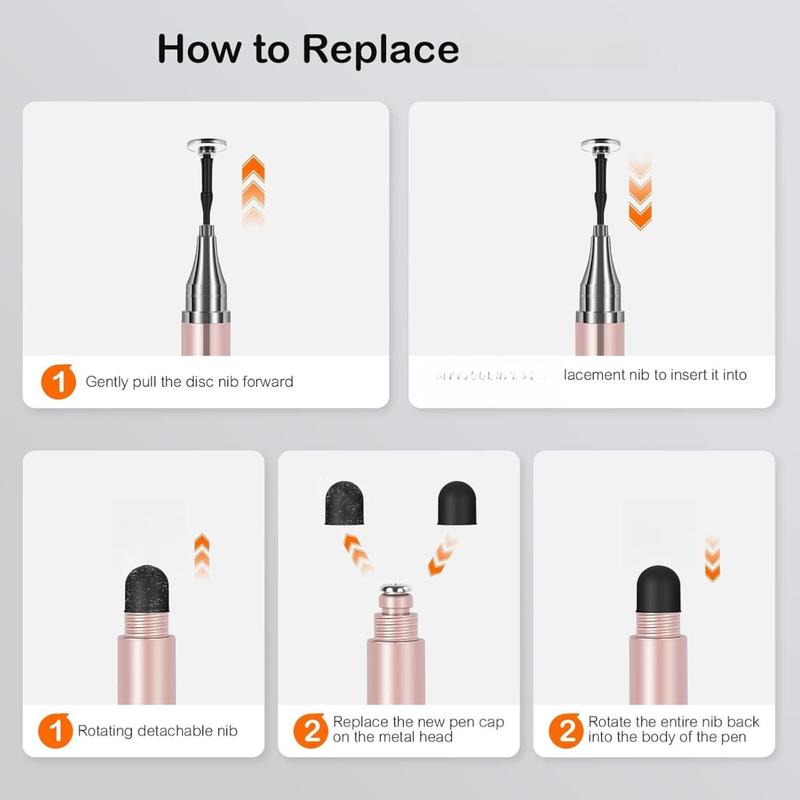 3-Pack Tablets Stylus Pen for All Touchscreen with Precision Disc Tip, 2-in-1 Universal Stylus Compatible with Android, iOS, and Phone– Perfect for Writing, Drawing, and Note-Taking