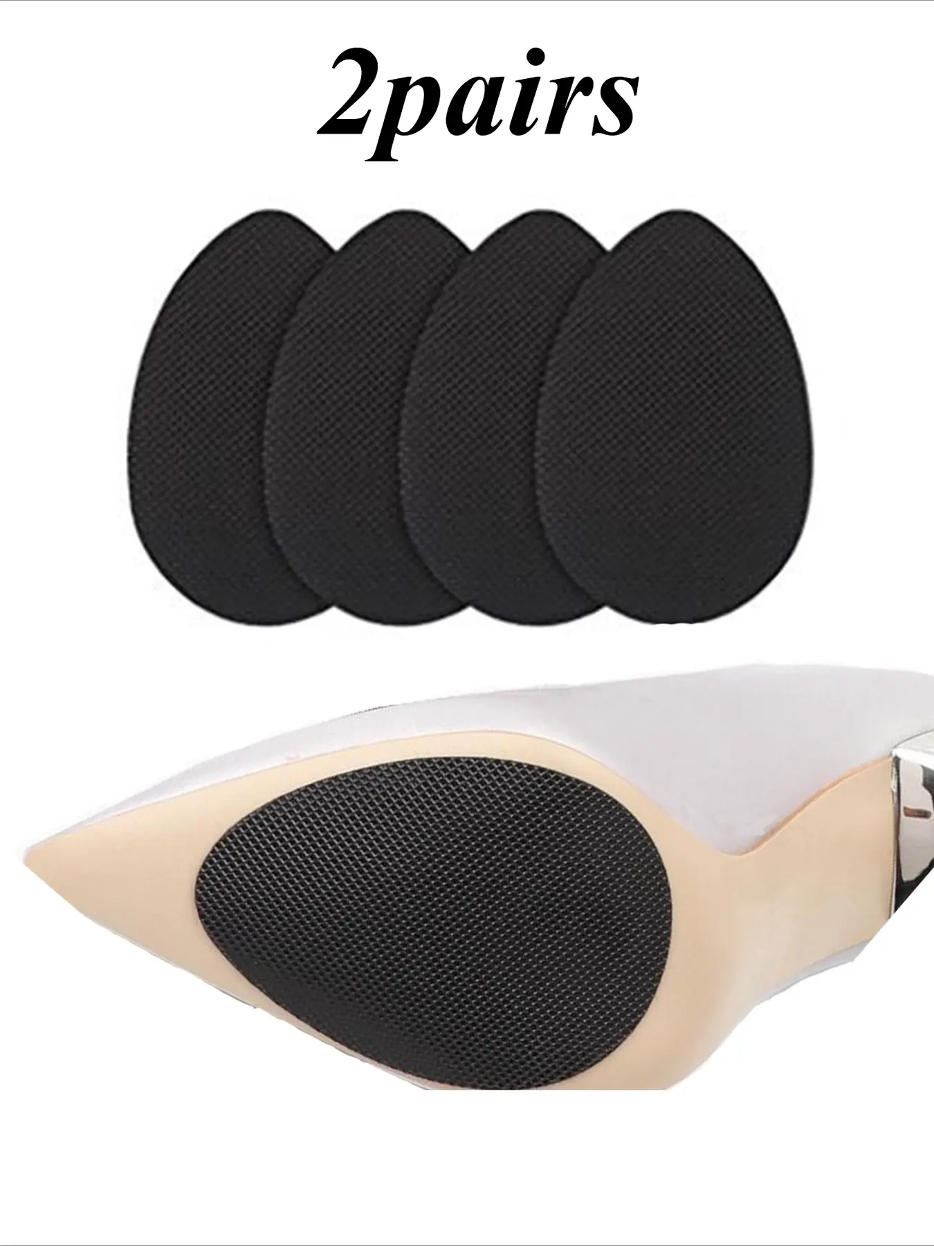 2 pairs of Shoe and Boot Accessories: Anti-Slip Sole Stickers, Anti-Slip Insoles for High-Heeled Sandals, Sole Protectors, Rubber Outsole Replacement and Repair Patches, Heel Patch, Anti-Slip Sole Stickers