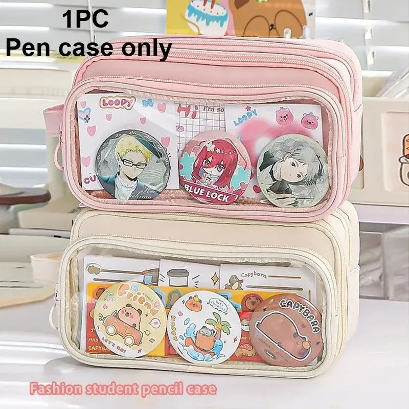 Detachable Transparent Large Capacity Multi-Layer Pencil Case, Multifunctional High-Value Stationery Bag, School Supplies Organizer for Students