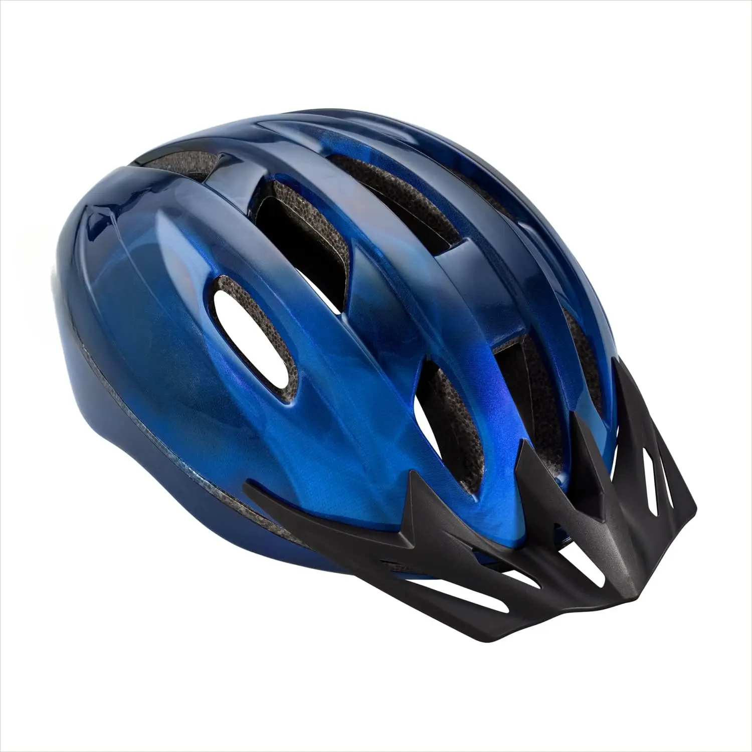 Helmet for Adults and Youth, Size 54-62 cm for Riders Ages 8+, Microshell, Adjustable Dial and Straps, Interior Padding, 10 Air Vents, Removable Visor, Kisd and Adult Bike Helmet
