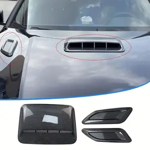 3pcs Universal Car Air Flow Intake Hood Scoop Vent Bonnet Cover - Boost Your Vehicle's Exterior Style! Car Accessories
