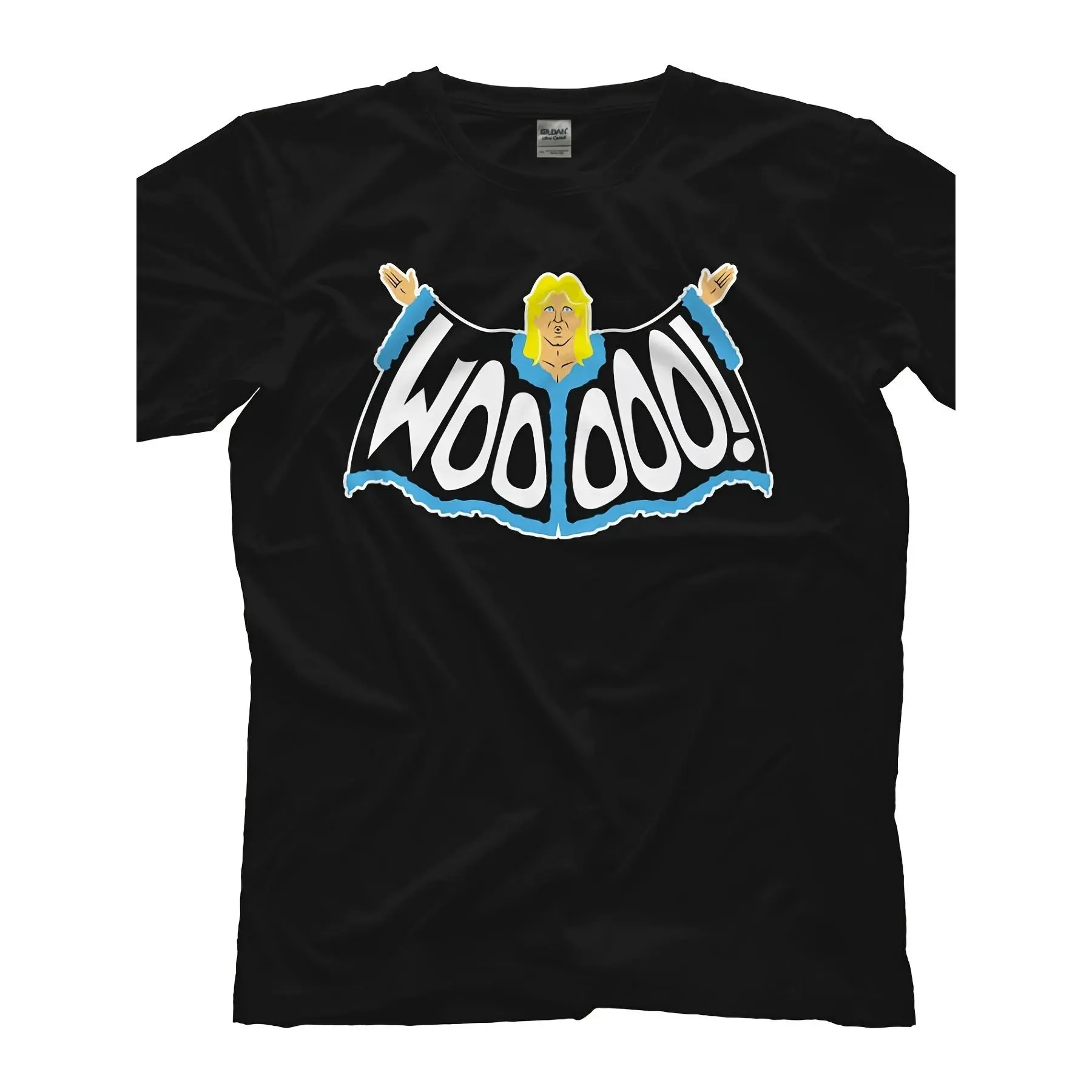 Men's Streetwear Tshirt, Ric Flair Wrestling Legend Cartoon Graphic, Vintage Novelty Combed Cotton Shortsleeve Layering Top