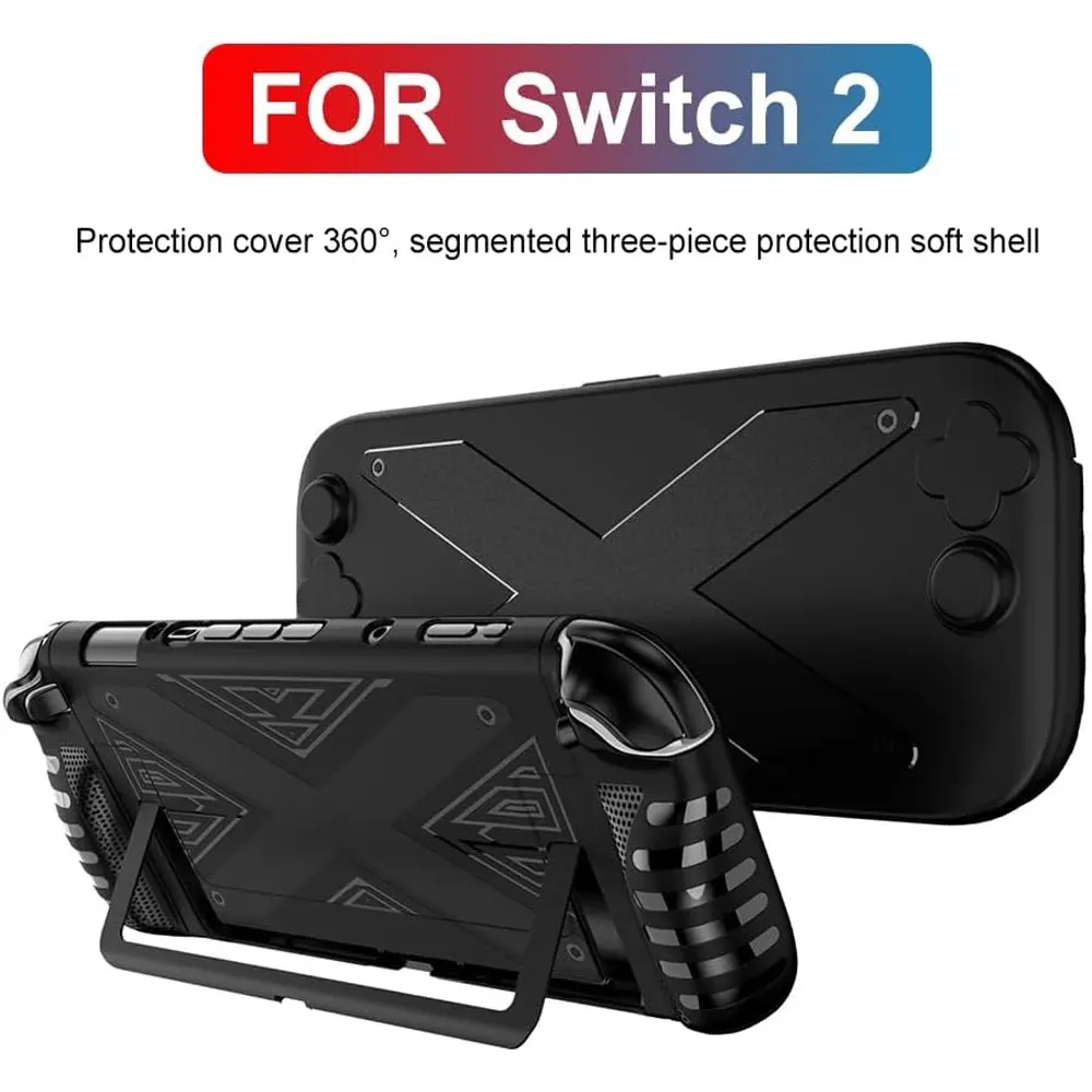 Nintendo Switch 2 Protective Case, Flexible Silicone + Hard Acrylic Dual Layer, Durable Cover for Nintendo Switch 2, Essential Gaming Console Accessories