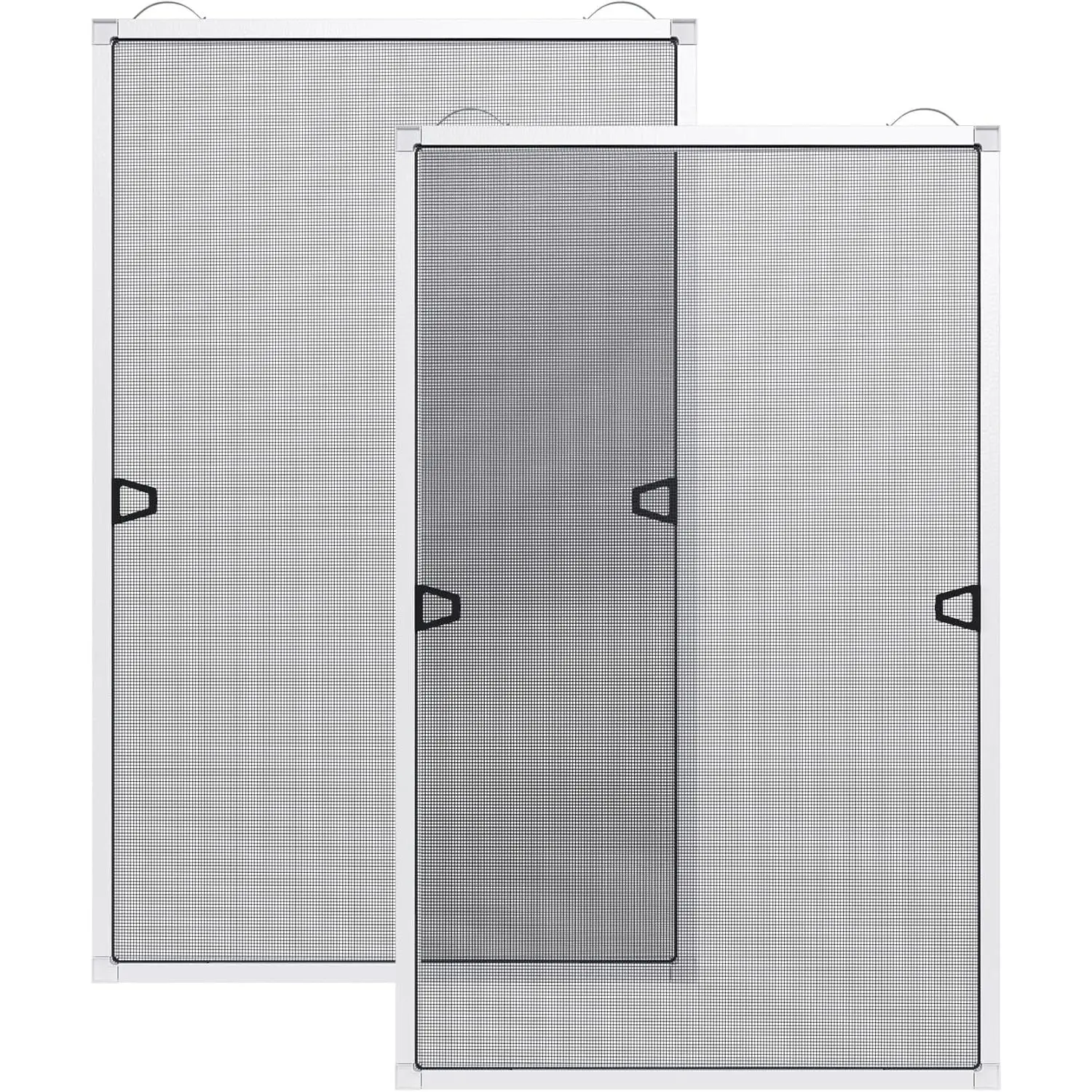 2 Sets DIY Window Screen Frame Kit, White, 46" x 46" | Easy Cut-to-Size Design Window Screen, Includes Screen Mesh, Frame  & Tools for Window Screen