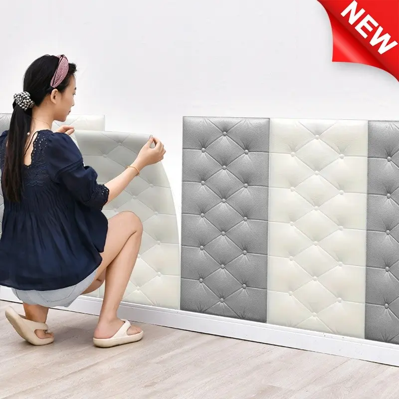 8-Piece 3D Self-Adhesive Xpe Wall Stickers, Waterproof Wallpaper for Renovation, Impact Resistant, Easy Installation, Bed Headboard, Sofa, Living Room Decor, Peel and stick wallpaper for bathroom