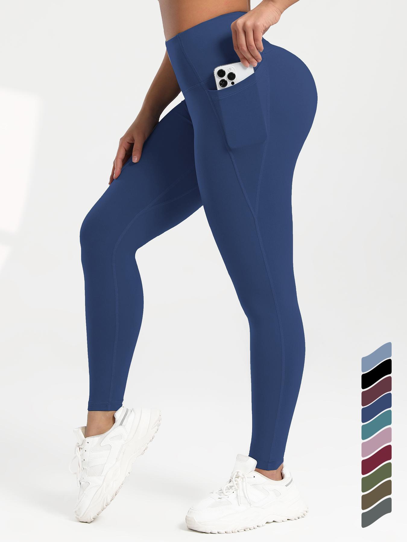 Women's Solid High Waist Sports Leggings, Minimalist Breathable Comfortable Skinny Pants, High Stretch Yoga Leggings, Ladies Sportswear for Indoor Outdoor Wear, Bottom, Breathable Tight Fit, High Waist Comfy