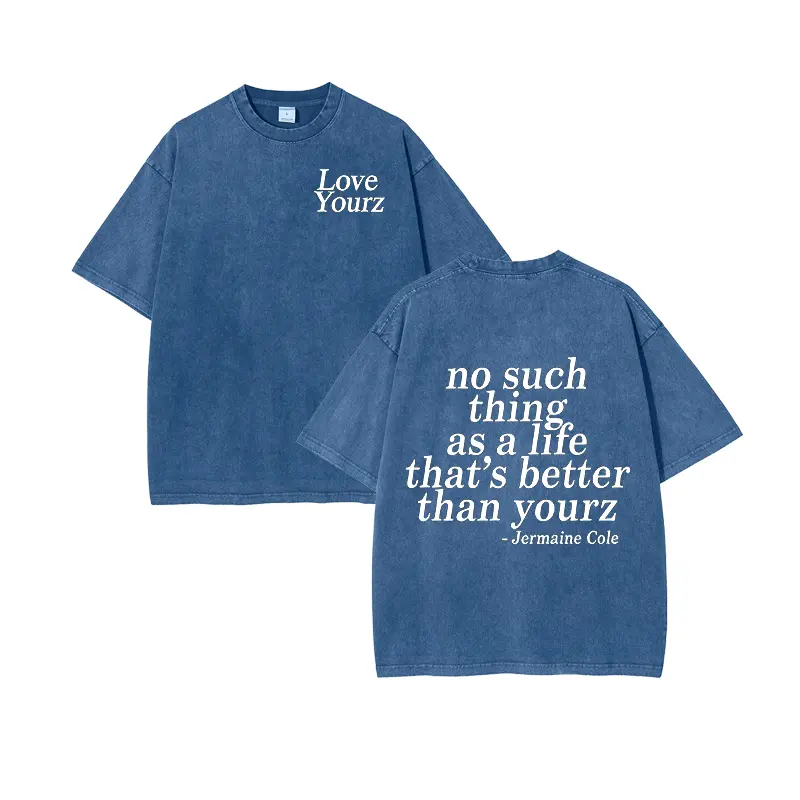 Unisex Vintage Acid Wash Oversized T Shirt Front Back Print Love Yourz J Cole Quote Text Graphic Tees Unisex Hip Hop Rap Music Inspirational Casual Streetwear Short Sleeve Tops