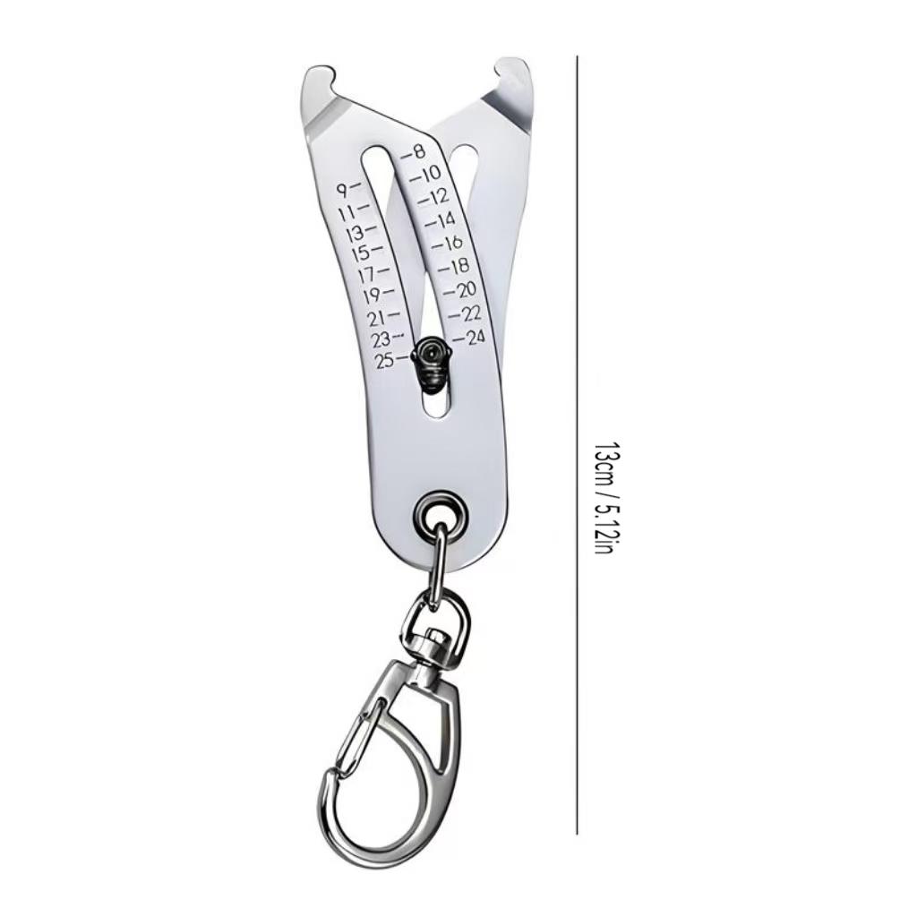 Portable Thread Size Checker, Handheld Measuring Tool, Bolt & Nut Identifier Size Measuring Tool, Accurate Bolt Size Finders Keychain, Hardware