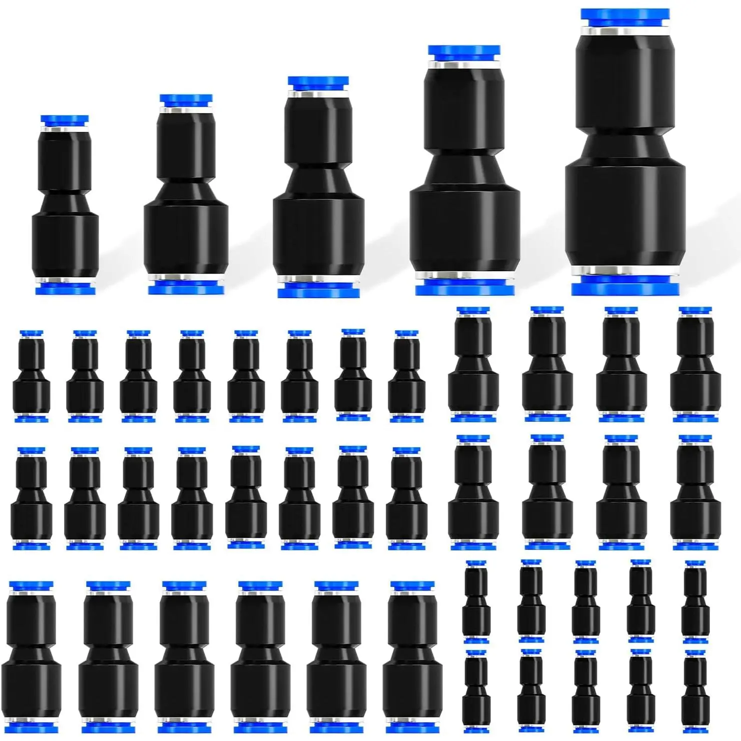 1/4" NPT to 1/4"OD Push to Connect Fittings, Quick Connect Air Hose Fittings,Elbow Pneumatic Fittings(10PCS)