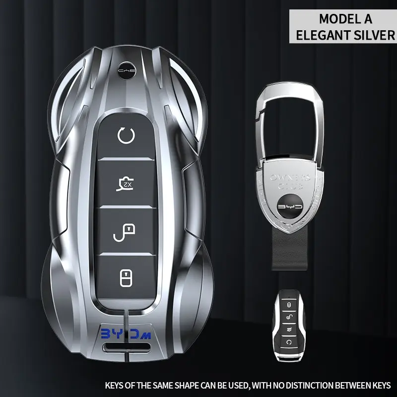 Metal Car Key Cover for Byd Tang Song Pro Qin Plus Song Plus Han, Stylish Remote Control Protector, Cool Sports Car Design