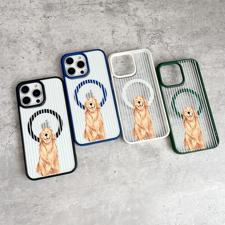 Dog Portrait Magnetic Snap Case for iPhone 17/16 Pro Max 15 Pro 14 13 12 Mini 11 XR XS Plus SE Shockproof Slim Protective Cover Dog Portrait Magnetic Snap Case for iPhone 17/16 Pro Max 15 Pro 14 13 12 Mini 11 XR XS Plus SE Shockproof Slim Protective Cover