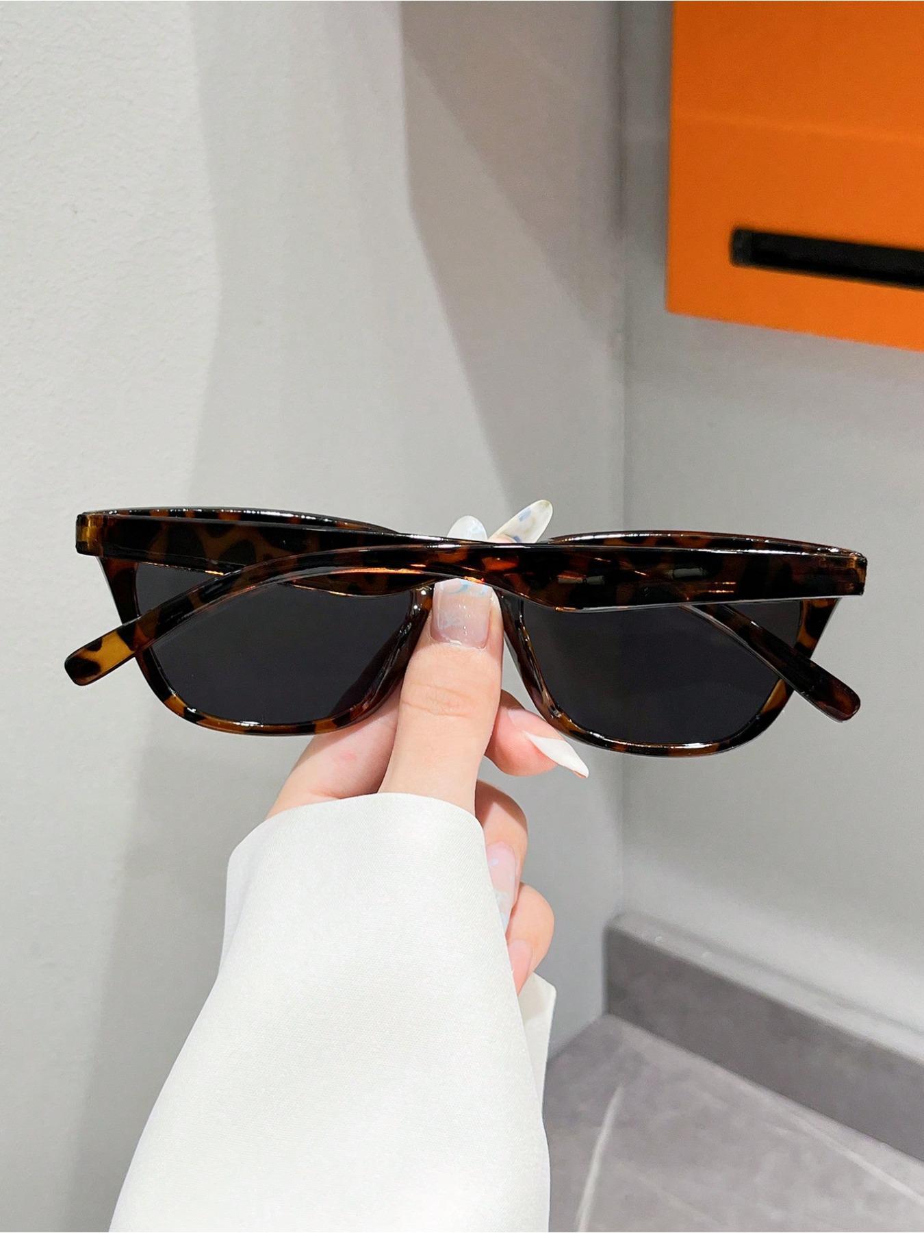 Unisex Vintage Trendy Tortoiseshell Frame Eyeglasses, Retro Eyewear for Everyday Use, Fashion Accessories for Outdoor Activities