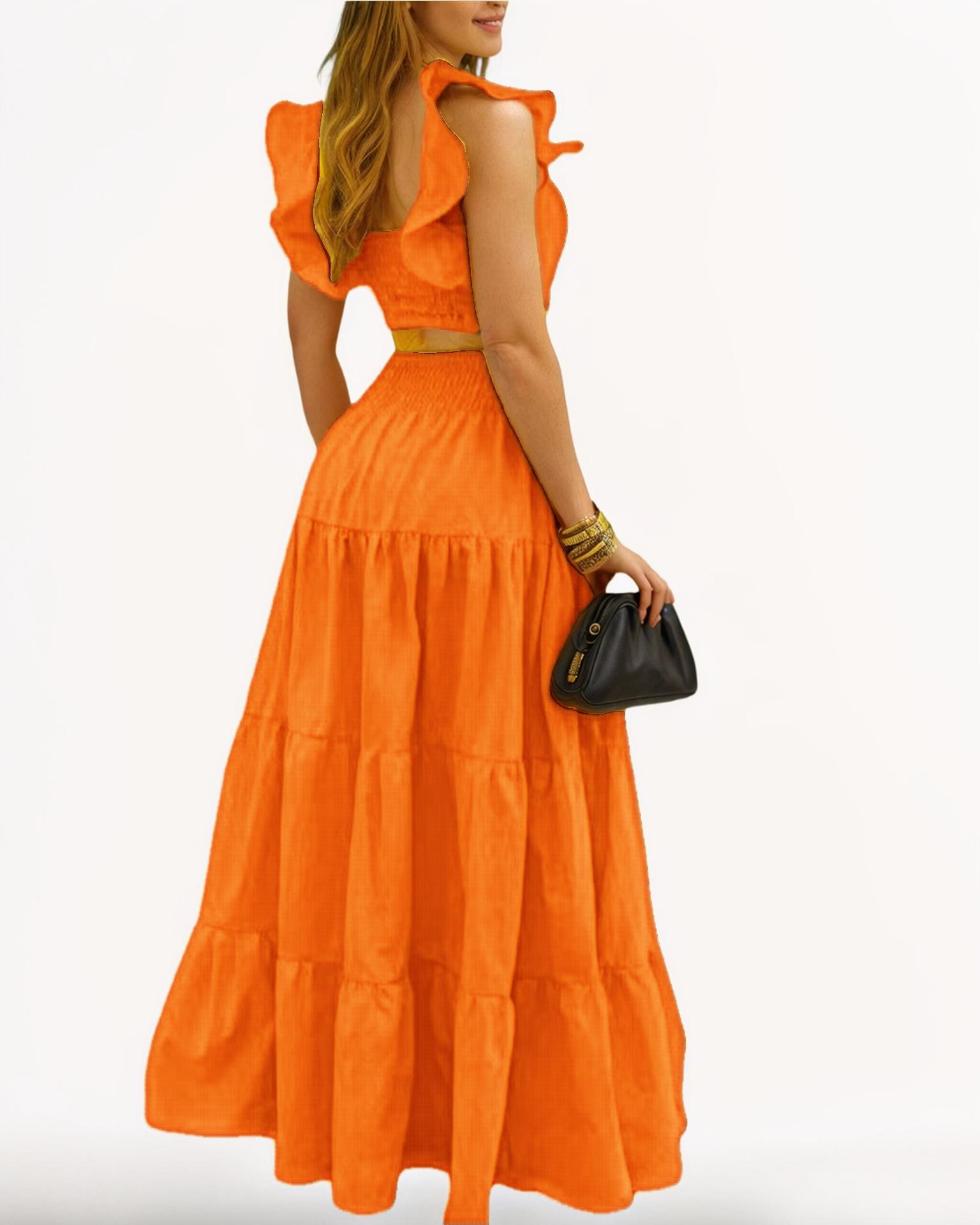 Elegant Long Sleeve Two Piece Dress Set