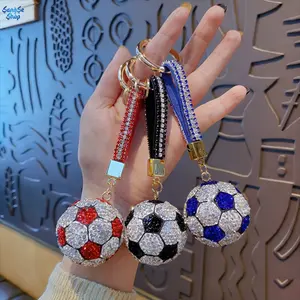 Soccer Ball Keychain with Split Ring - Plastic Luggage & Bag Charm, Lanyard-Included Key Accessory for Backpacks, Gift for Soccer Fans