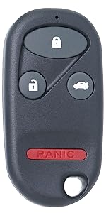 Keyless Remote Car Key Fob Replacement for Honda Accord Acura TL KOBUTAH2T 1998 1999 2000 2001 2002 2003 72147-S0K-A02 72147-S84-A03 4 Button 1 Pack