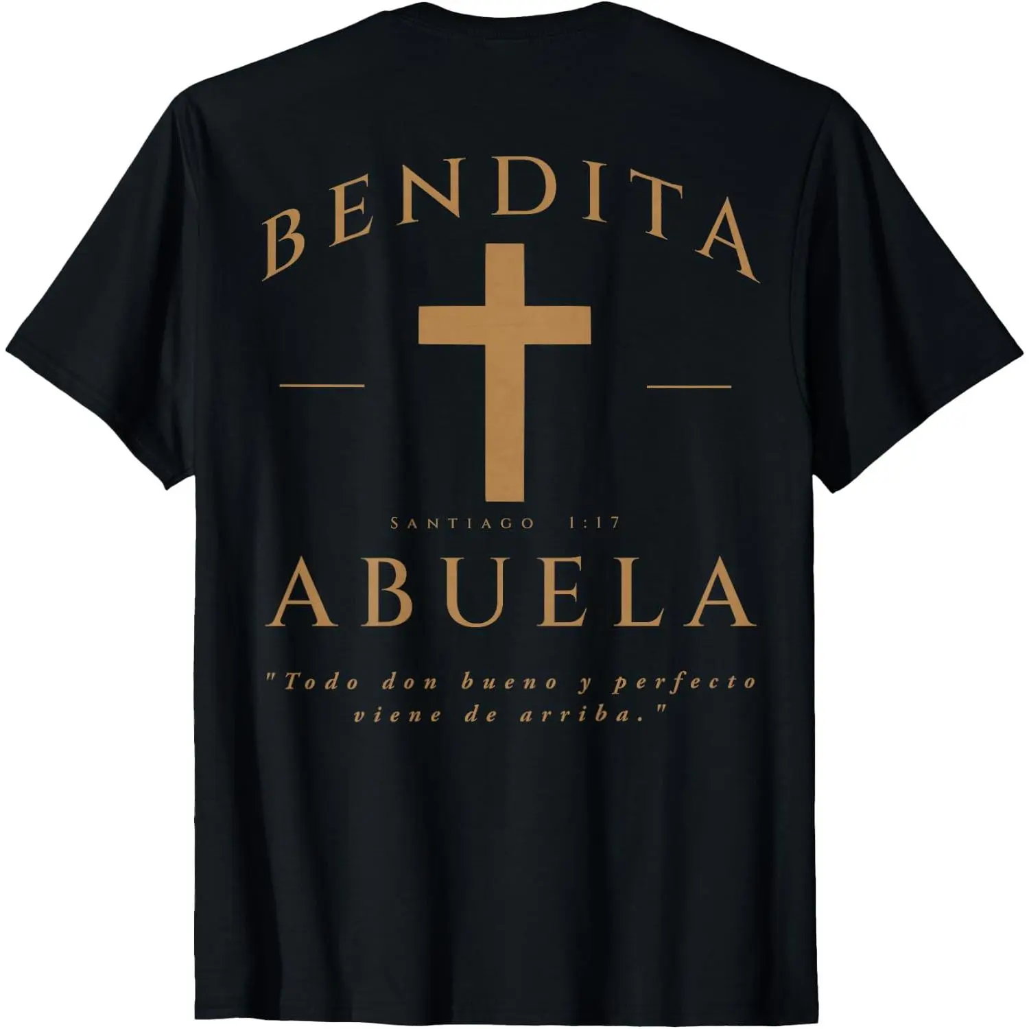 (ON Back) Bendecida Abuela Christian Spanish Blessed Grandma T-Shirt