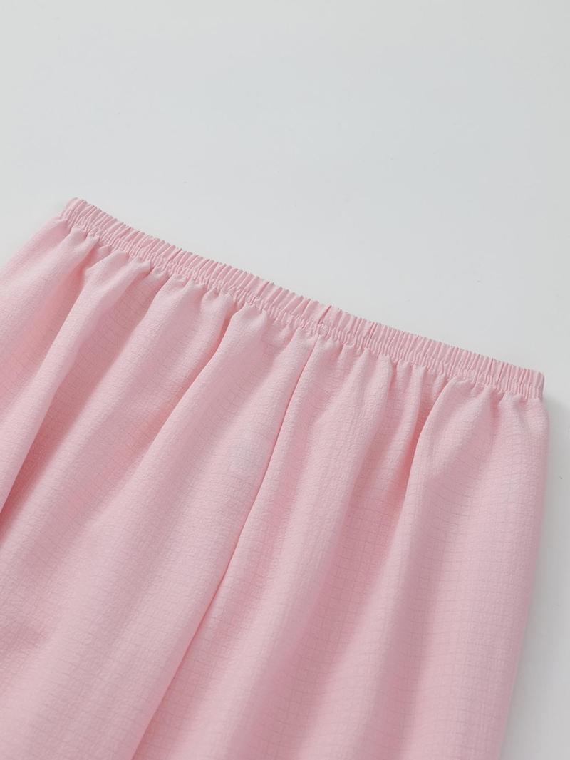 Women's Heart Embroidery Short Sleeve Pajama Set, Casual Comfy Lapel Neck Pocket Shirt & Shorts Pj Set, Ladies Sleepwear for All Seasons, Loungewear