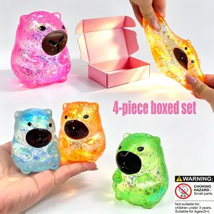4pcs - Cute Dolphin Maltose Pinching Music for Stress Relief, Creative Release, Slow Rebound Pinching, Office Anxiety Relief, Children's Sensory Toys, Sedative Toys