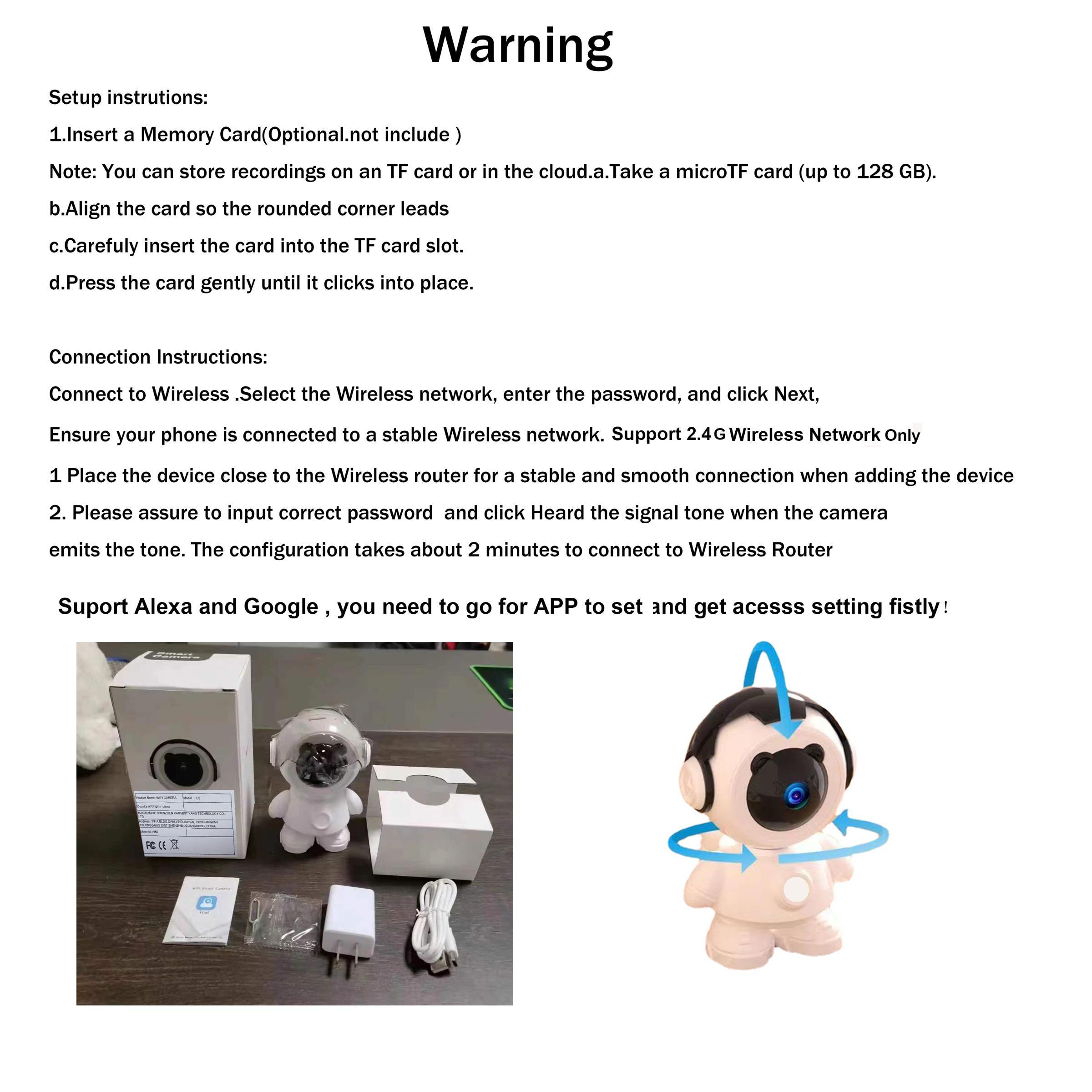 1080P Pet Home Monitoring Camera, 360-Degree Panoramic Camera, Multifunctional Wireless Home Security Monitoring System