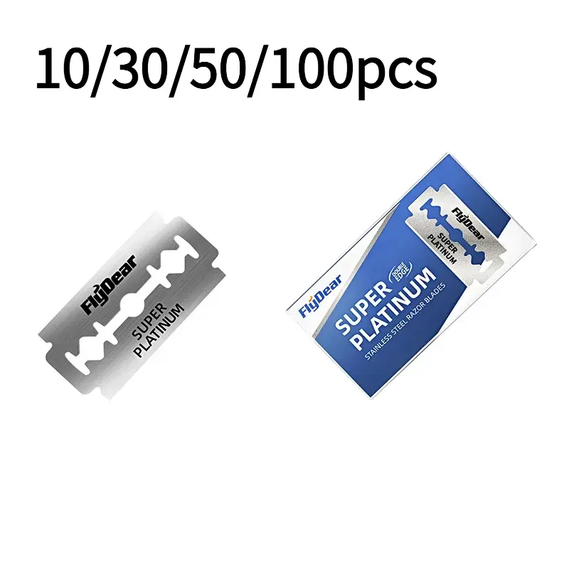 10/30/50/100 shaving razor blades, double-edged razor blades, men's safety razor blades, stainless steel professional hairdressing tools