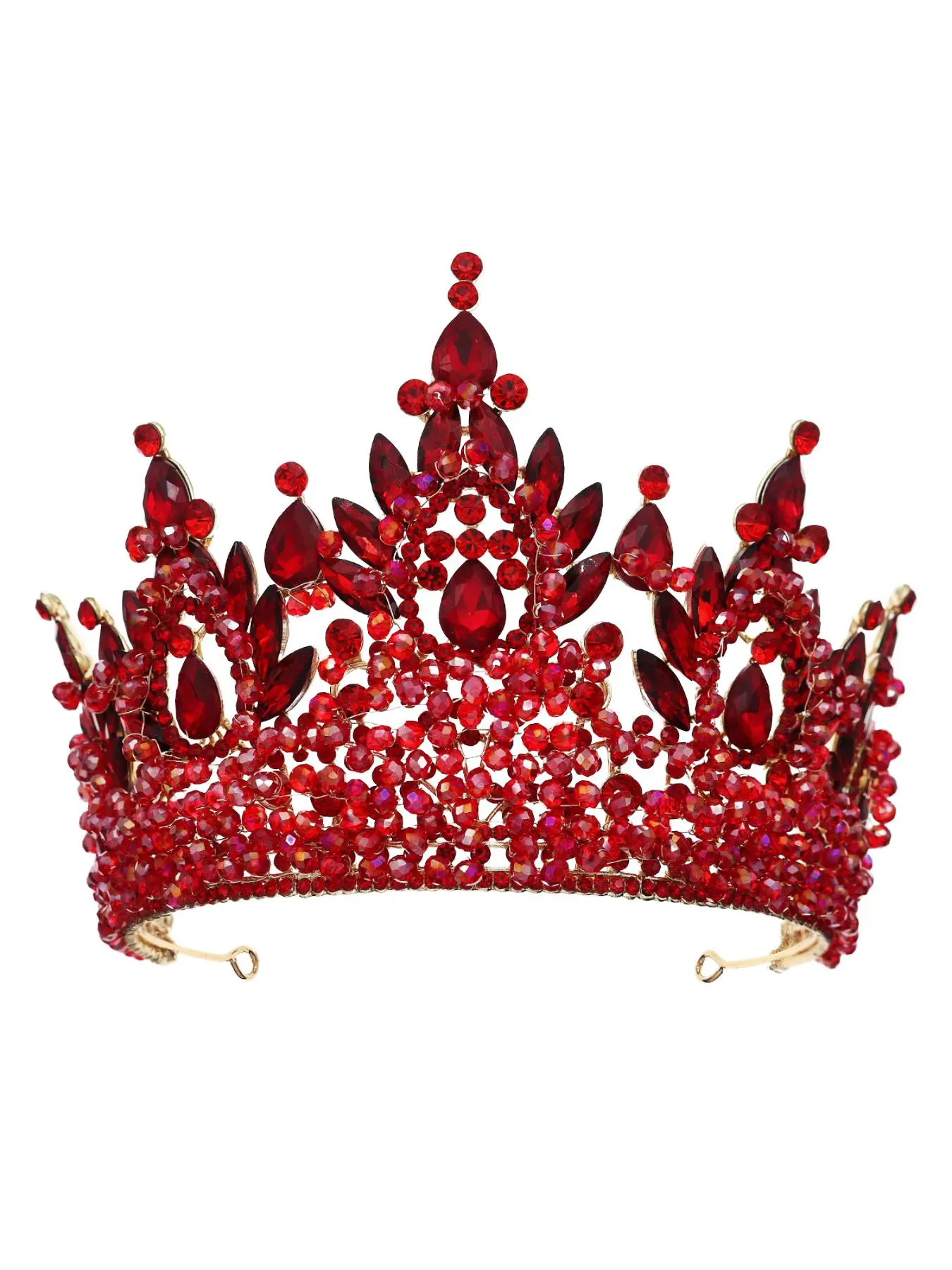 European and American luxury exaggerated beauty pageant catwalk crown tiara bride wedding travel photo headdress atmospheric handmade crystal bridal crown