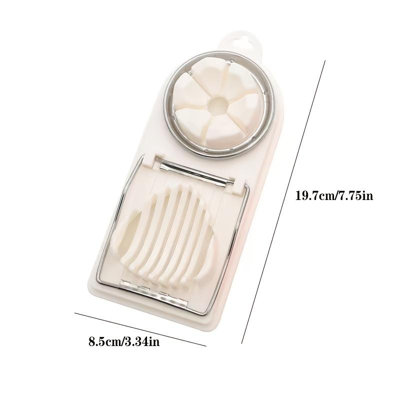 2-in-1 Multifunctional Egg Slicer Cutter - Hard Boiled Egg Chopper/Divider/Dicer - Kitchen Gadget, ABS Material, Uncharged