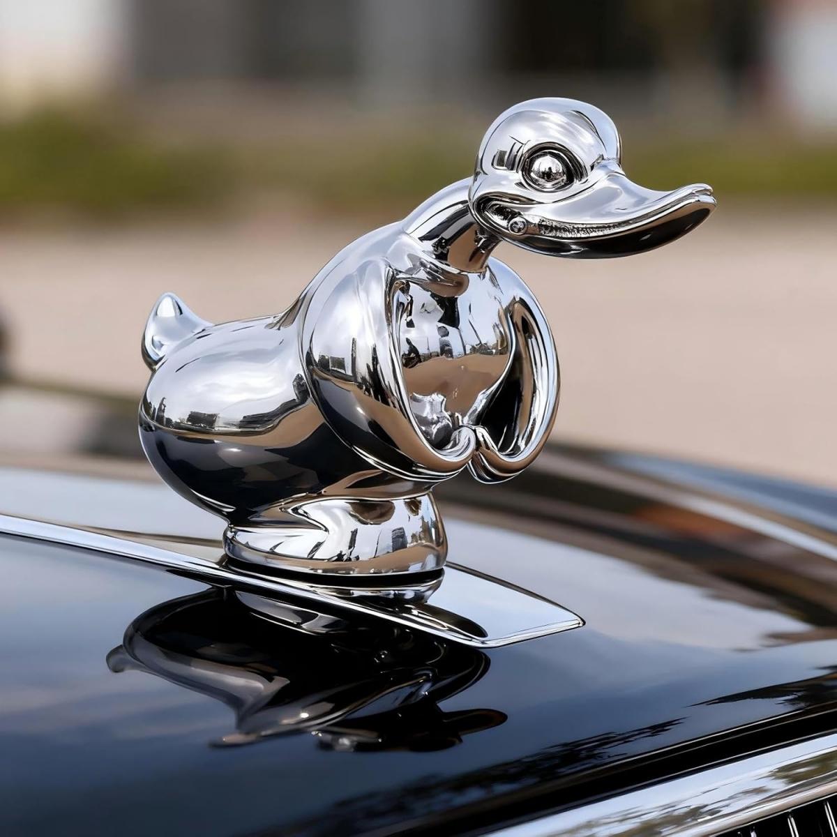 Angry Duck 3D Car Emblem| Chrome Metal Hood Ornament for Car, Laptop, Fridge & Bar Decor