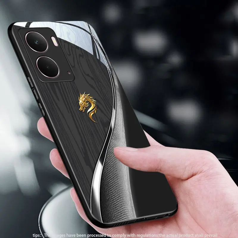 Dragon Travels the World for Realme Q5i/Narzo 50/X/X50m/X3/X50 Pro/XT/X2/14 pro/P3/P3 Ultra/15 5G/15PRO 5G Hard Case Glass texture light luxury new styles Phone Case