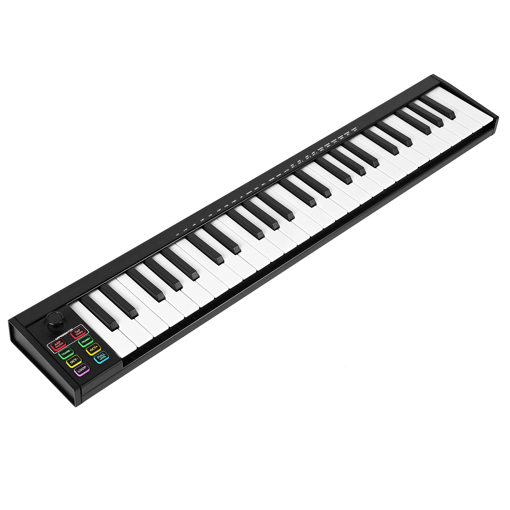 49 Key MIDI Keyboard Controller for Music Production, USB MIDI Controller with 8 Drum Pads & OLED Display, Portable Synth Piano Keyboard DAW Controller for Home Studio PC Mac