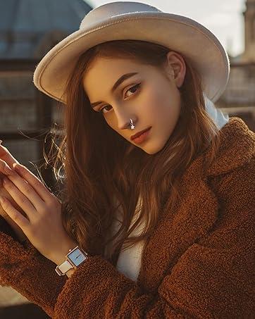 YADOCA 12pcs 16G Septum Rings for Women Men Hypoallergenic Surgical Steel Nose Piercings Jewelry Clicker Hinged Tragus Hoop Earrings CZ Love Nose Ring 8-10mm