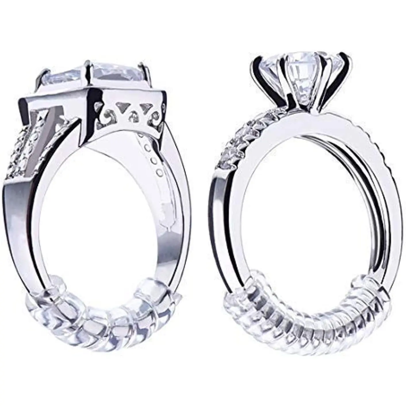 Invisible Ring Size Adjuster for Loose Rings – Transparent  Ring Guard, Ring Sizer, Spacer, Tightener,4  Sizes Fit for Any Rings for Man and Woman Ring