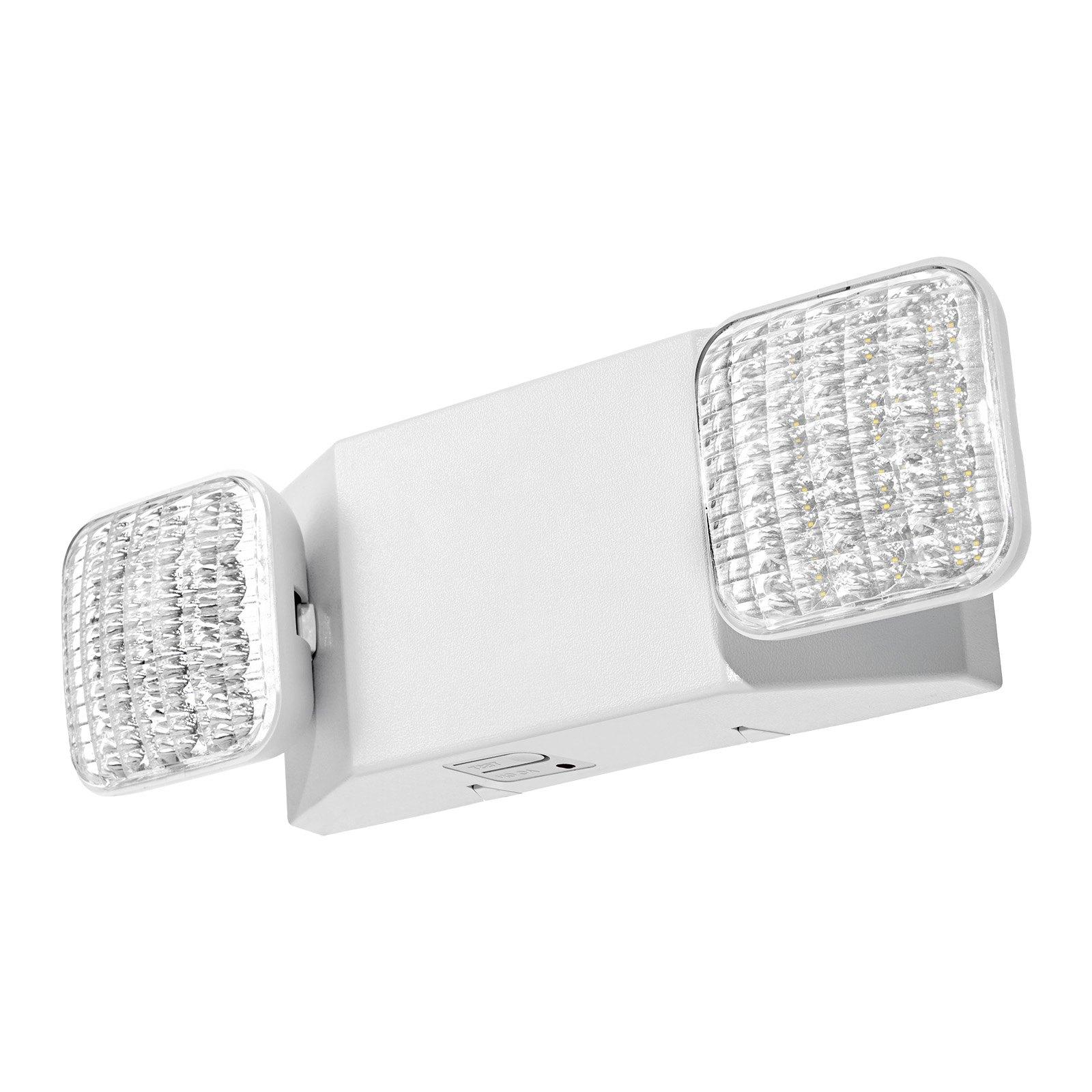 VEVOR 12 Pack Emergency Lights for Business, with Battery Backup, Commercial LED Emergency Exit Lighting Fixtures, AC 120/277V, with Two Square Head Adjustable, 90-Minute Backup, for Business, White VEVOR 12 Pack Emergency Lights for Business, with Battery Backup, Commercial LED Emergency Exit Lighting Fixtures, AC 120/277V, with Two Square Head Adjustable, 90-Minute Backup, for Business, White