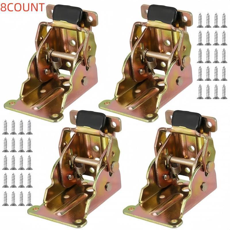 4/8 Pack Table Leg Folding Brackets for Extension Support, Locking Hinges for Table Legs, Bed Leg and Workbench Use Hardware