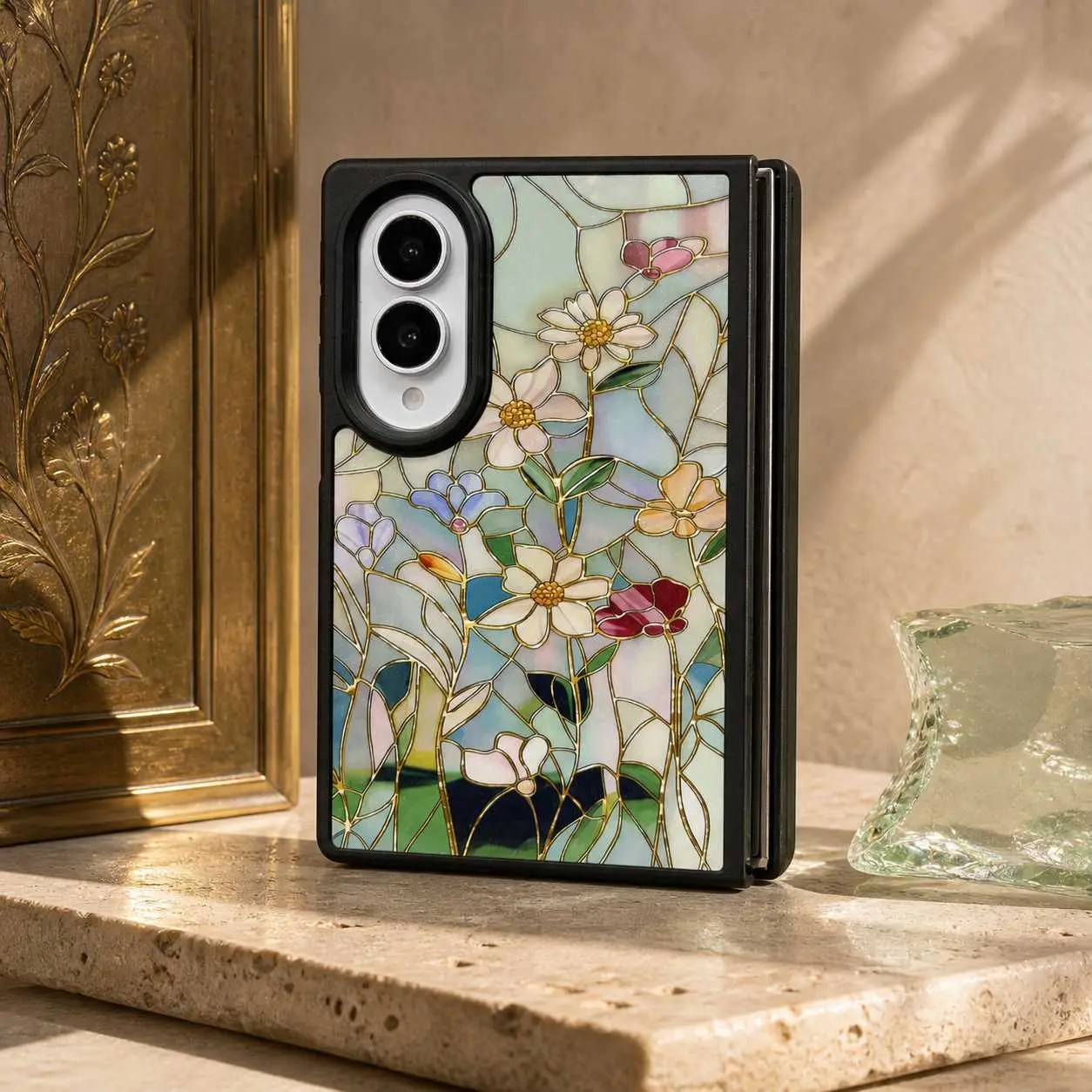For Z Fold8/Fold7/Fold6/Fold5/Fold4/Fold3 Wild Daisy Cute Printed Pattern Phone Case Shockproof Slim Fit Soft Protective Cover HNRM260809A07