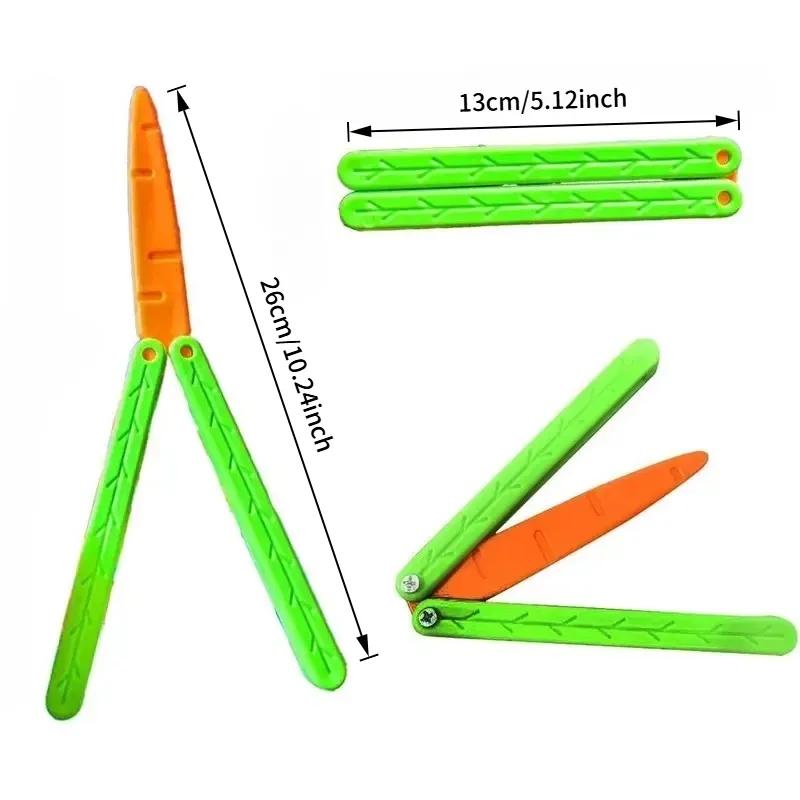 Carrot Butterfly Decompression Toy, Stress Relief Fidgeting, Rich Colors & Original Shape, 3D Printed Sturdy Toy, Large Size Ideal for Relaxation