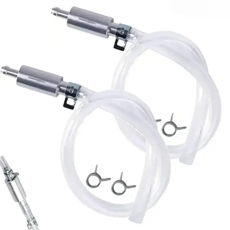 4PCS Universal Brake Bleeder Kit with 1-Way Check Valve Hose, Brake Fluid Bleeding Tool for Cars & Motorcycles