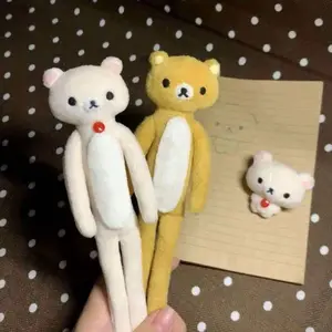 Long Leg Rilakkuma Plush Toy Soft Stuffed Doll Bag Pendant Keychain Cute Gift For Women Bag Decoration Home Ornament Gifts