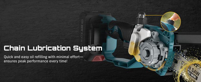 SEESII Mini Chainsaw & Pruning Shears: 6" Electric Saw Brushless & 1.3" Pruner with 2×2.0Ah Batteries, Cordless Combo for Wood Cutting/Branch Trimming, Gardening Tools for Dad Men Husband #TikTokShopBlackFriday