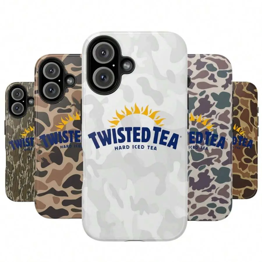 Twisted Tea Camo  Case, Hard Iced Tea Aesthetic For  16 15 14 13 12 11 X 8, Unique, Soft Drink Cover, Gifts For Him/Her
