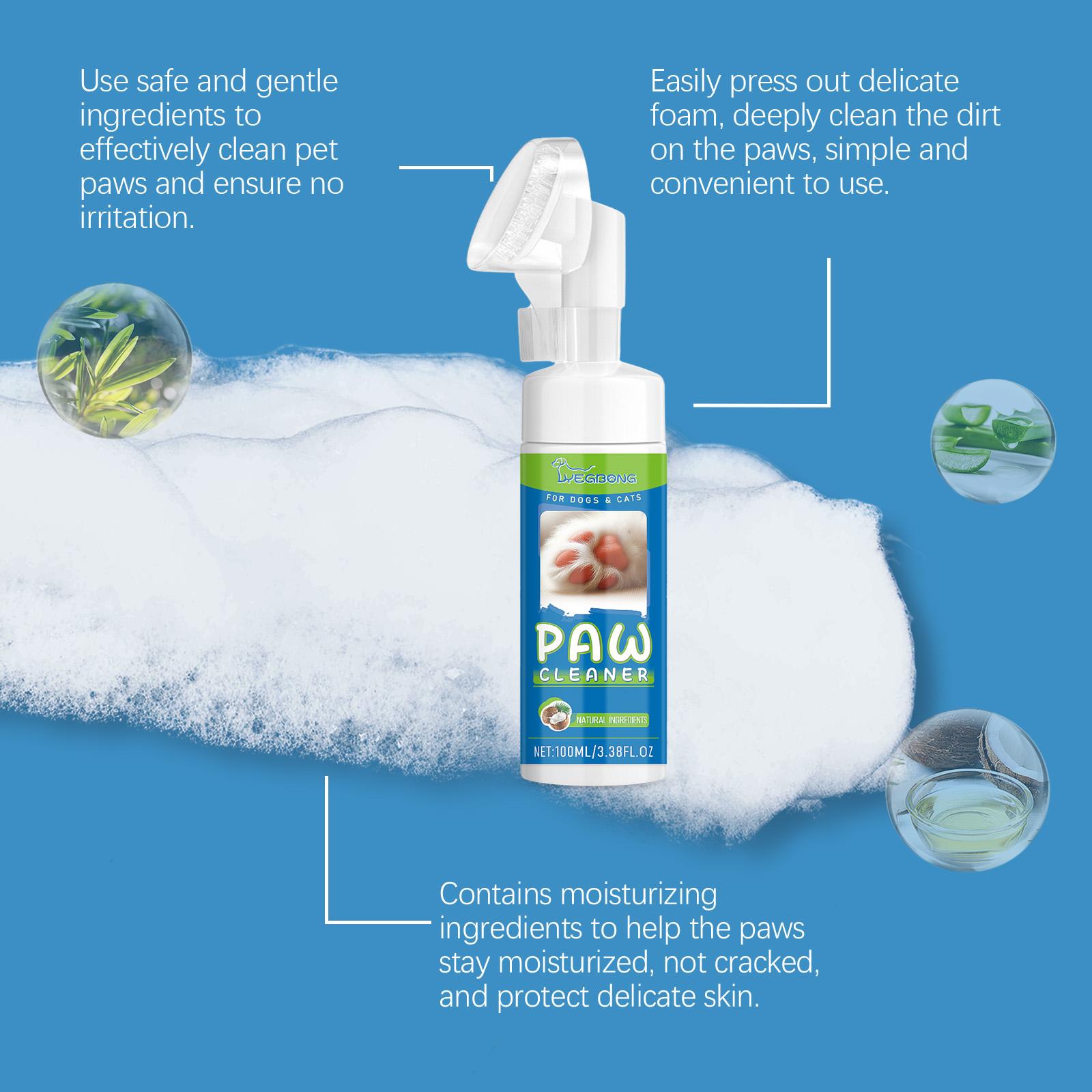 Yegbong Pet Foot Cleaner, Dog And Cat Wash Paws Foot Cleaner Foot Care Foam