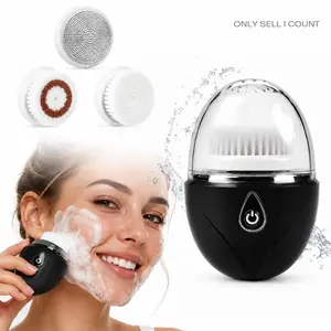 Portable Facial Cleansing Brush, USB Charging Face Scrubber with 3 Speeds and 3 Brush Head, Electric Facial Massage Brush, Ideal Gift for Women and Men, Facial Cleansing Tools