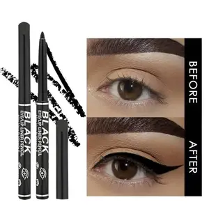 Korean Glow 2-in-1 Cosmetic Automatic Gel Pencil Set - Flawless, Lightweight, Smooth, 24hr Waterproof, Thin, Stain-Resistant, Matte, Rotating Eyeliner & Temporary Lip Liner for Daily Skin Care & Eye Makeup
