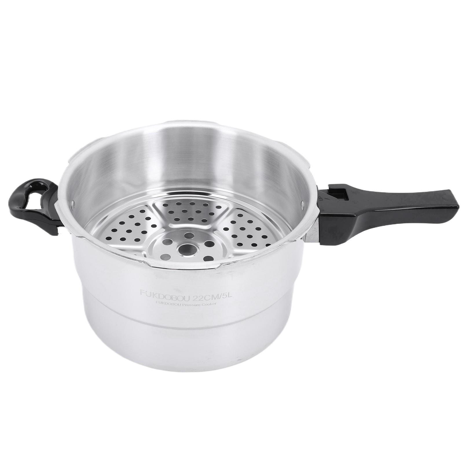 1-Piece Aluminum Alloy Round Pot Pressure Cooker, Multi-Size Cookware with Steaming Plate, Household Stovetop Canner Compatible with Gas & Induction Cookers, Nutrient-Lock Design, Pressure Cookers 1-Piece Aluminum Alloy Round Pot Pressure Cooker, Multi-Size Cookware with Steaming Plate, Household Stovetop Canner Compatible with Gas & Induction Cookers, Nutrient-Lock Design, Pressure Cookers