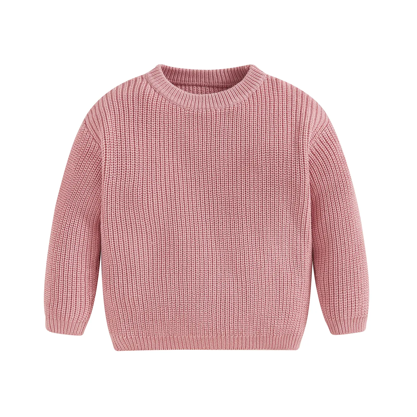 Newborn Baby Boy Girl Knit Sweater Long Sleeve Solid Winter Warm Sweatshirt Top Outfit Infant Toddler Fall Clothes