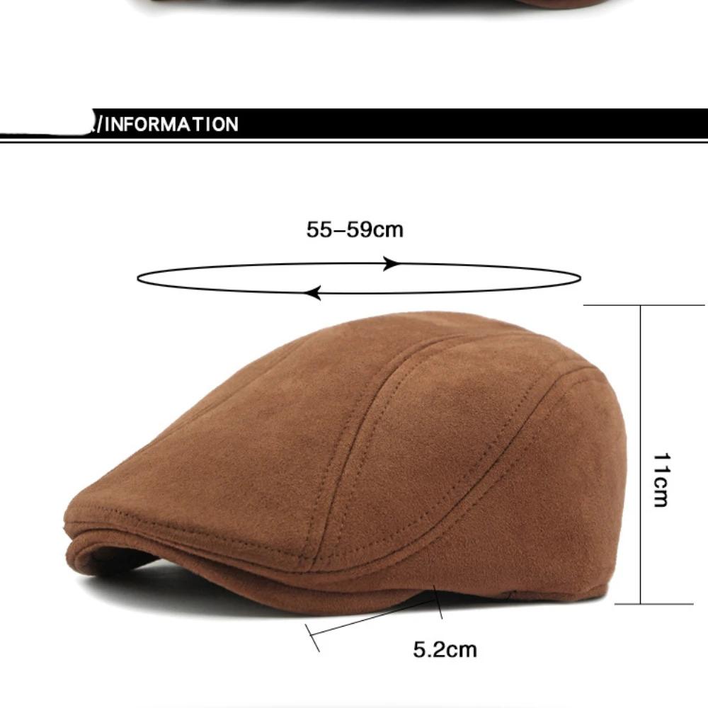 HT4344 Beret Cap Spring Autumn Solid Suede Beret Hats for Men Women Vintage Artist Painter Flat Cap Male Female Berets for Men