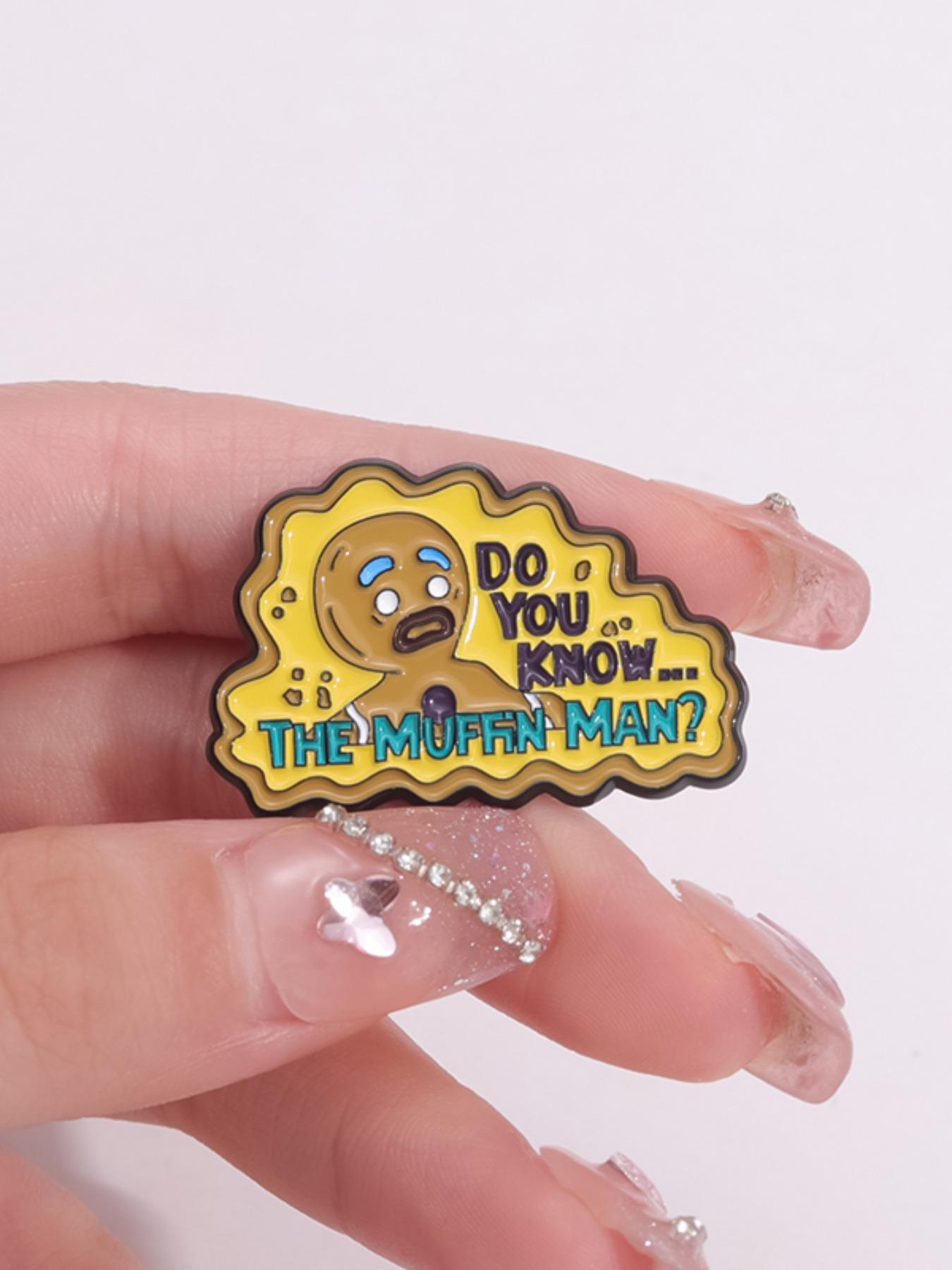 Cartoon Sad Gingerbread Man Design Brooch, Cute Letter Pattern Enamel Pin Suitable for Backpacks, Jeans, Scarves, Hats Decoration, Casual Alloy Jewelry for Men & Women