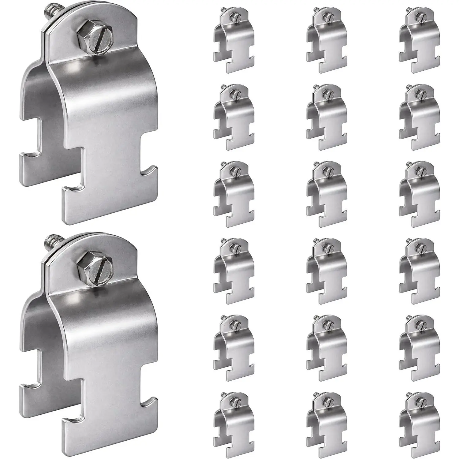 Heavy Duty EMT Pipe Universal Strut Clamps (20-Pack) 3/4" Inch Electro Galvanized Steel Conduit Clamp, Bolt & Nut, Strut Channel Support, Rigid Pipe Hanger Bracket EMT, IMC, Rigid Conduit